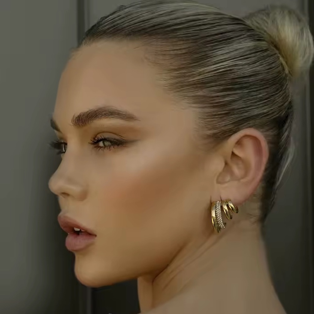 18k Gold Plated Stainless Steel Earrings – Waterproof & Hypoallergenic